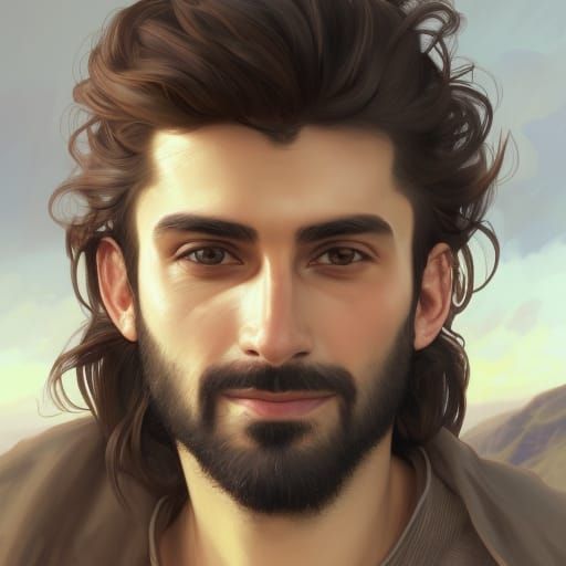 Handsome Armenian Man Portrait with Dynamic Lighting