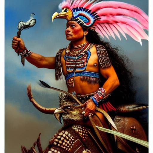 Aztec Eagle Warrior and Pixie Crab Rider