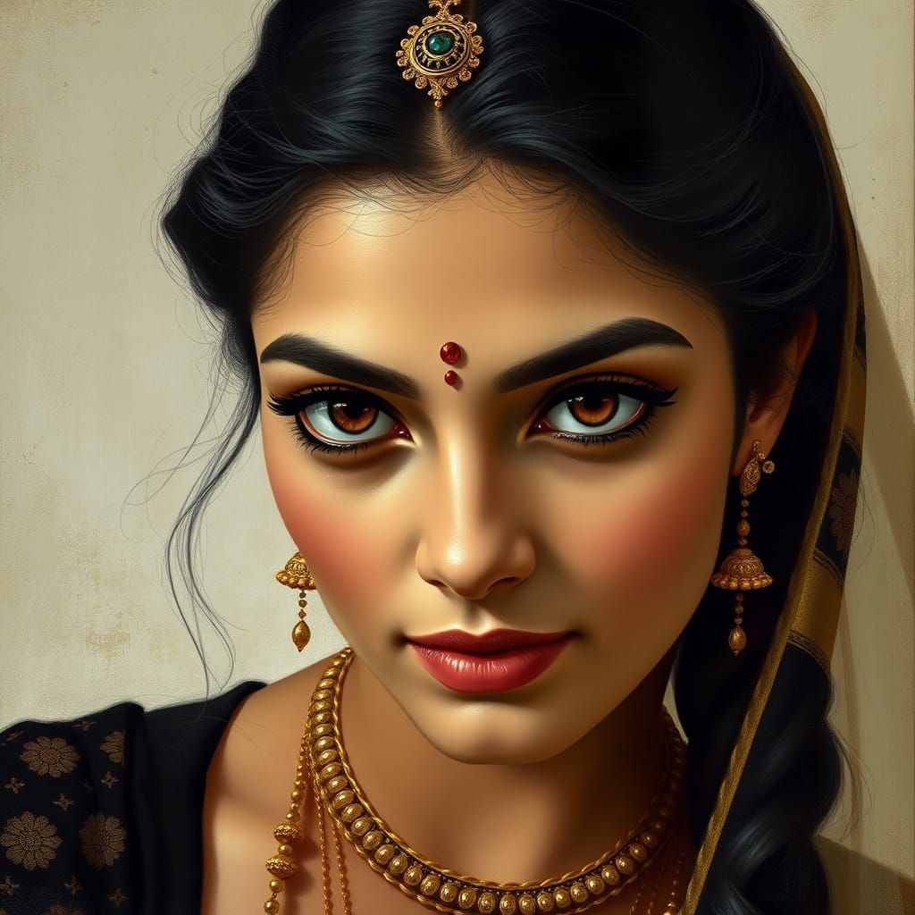 Elegant Indian Woman in Traditional Dress