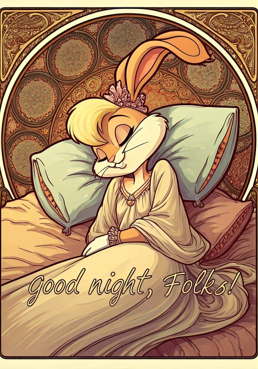 Lola Bunny in Art Nouveau Dreamscape