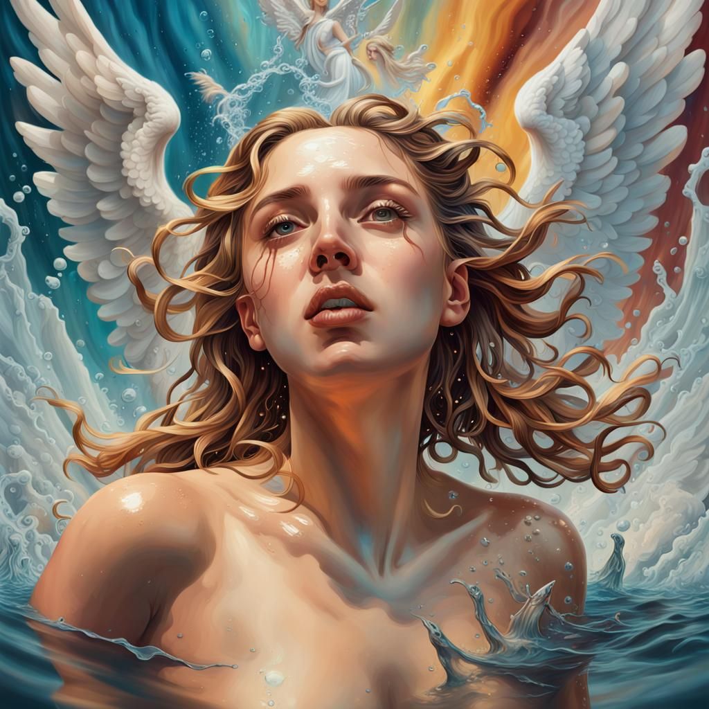 Narcissus and Echo Myth: Maximalist Portrait