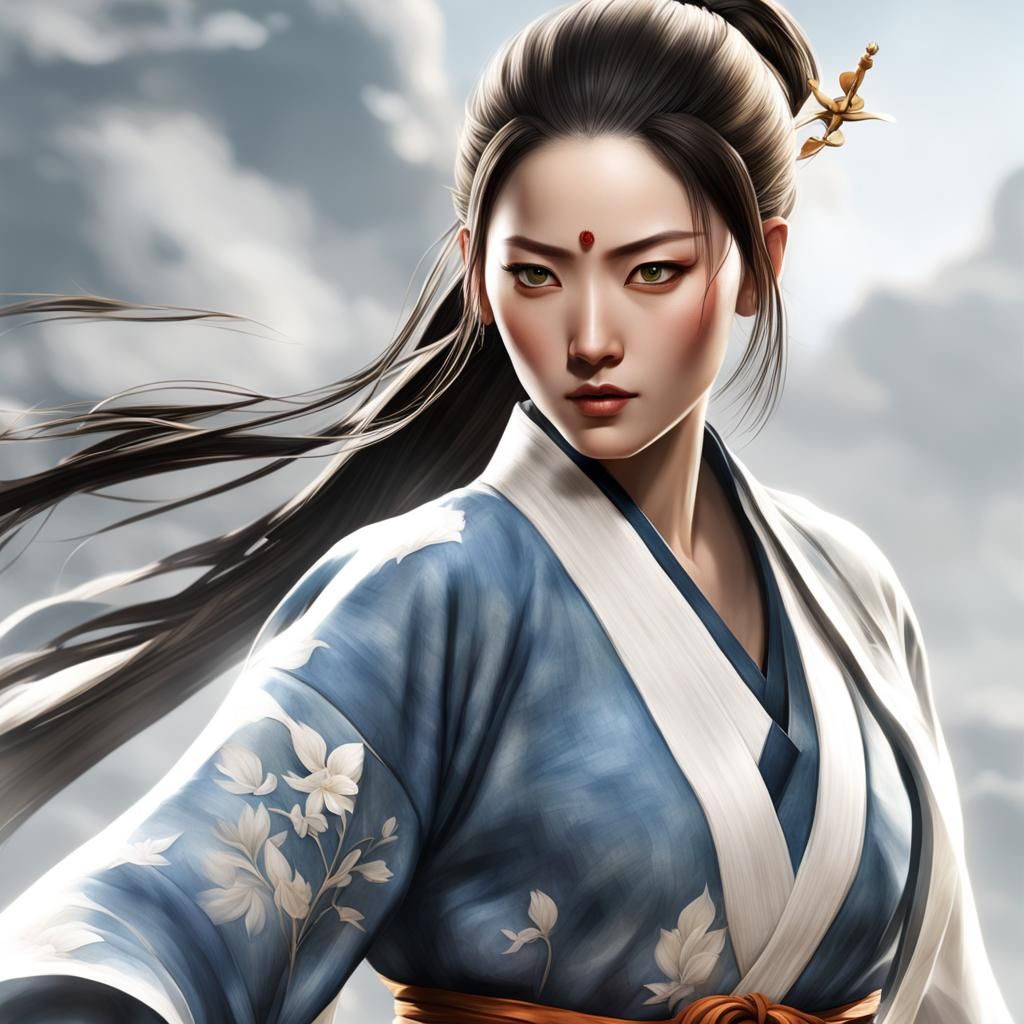 Female Cultivator: Wisdom and Strength in Hyperrealism