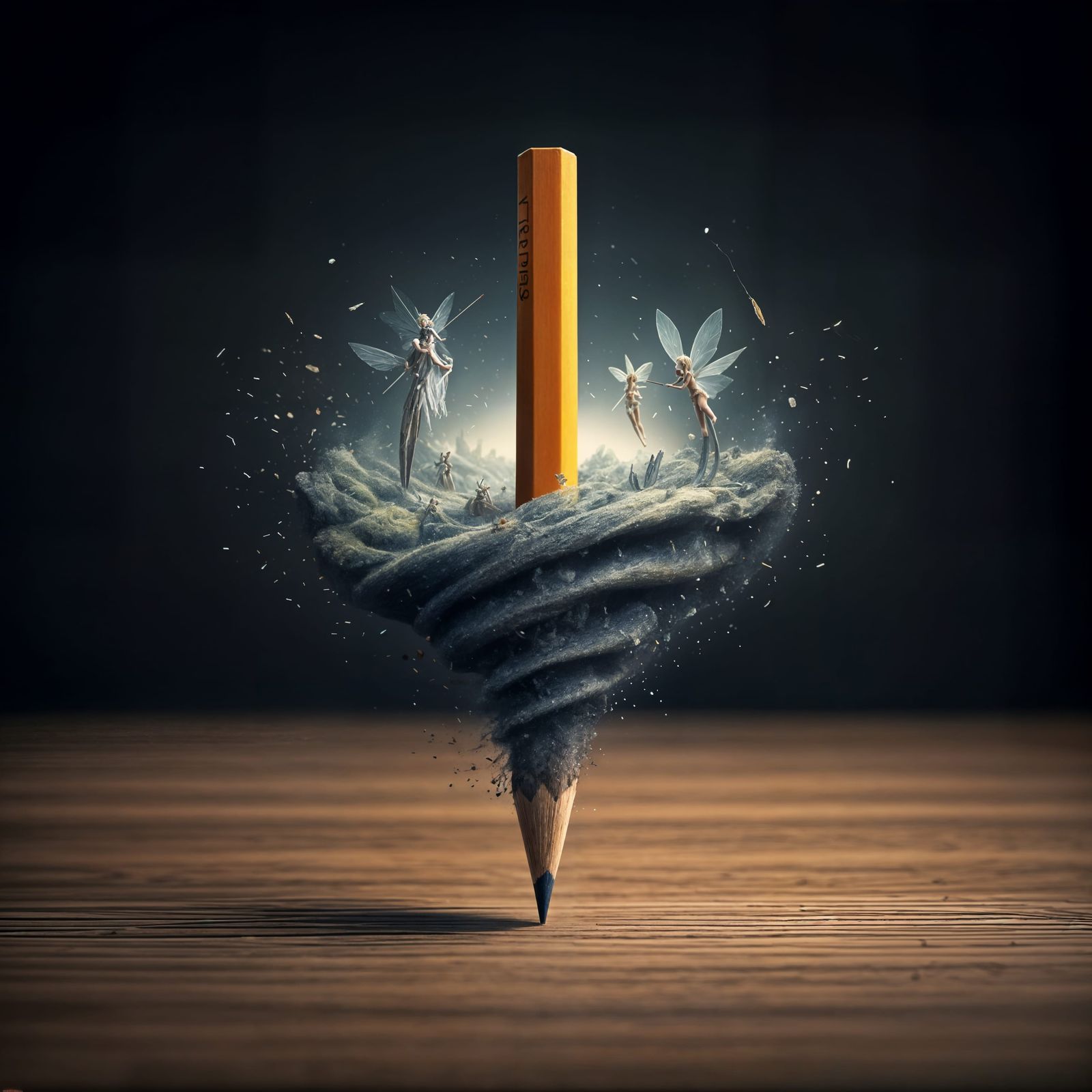 Pencil Transforms Into Fairytale Landscape
