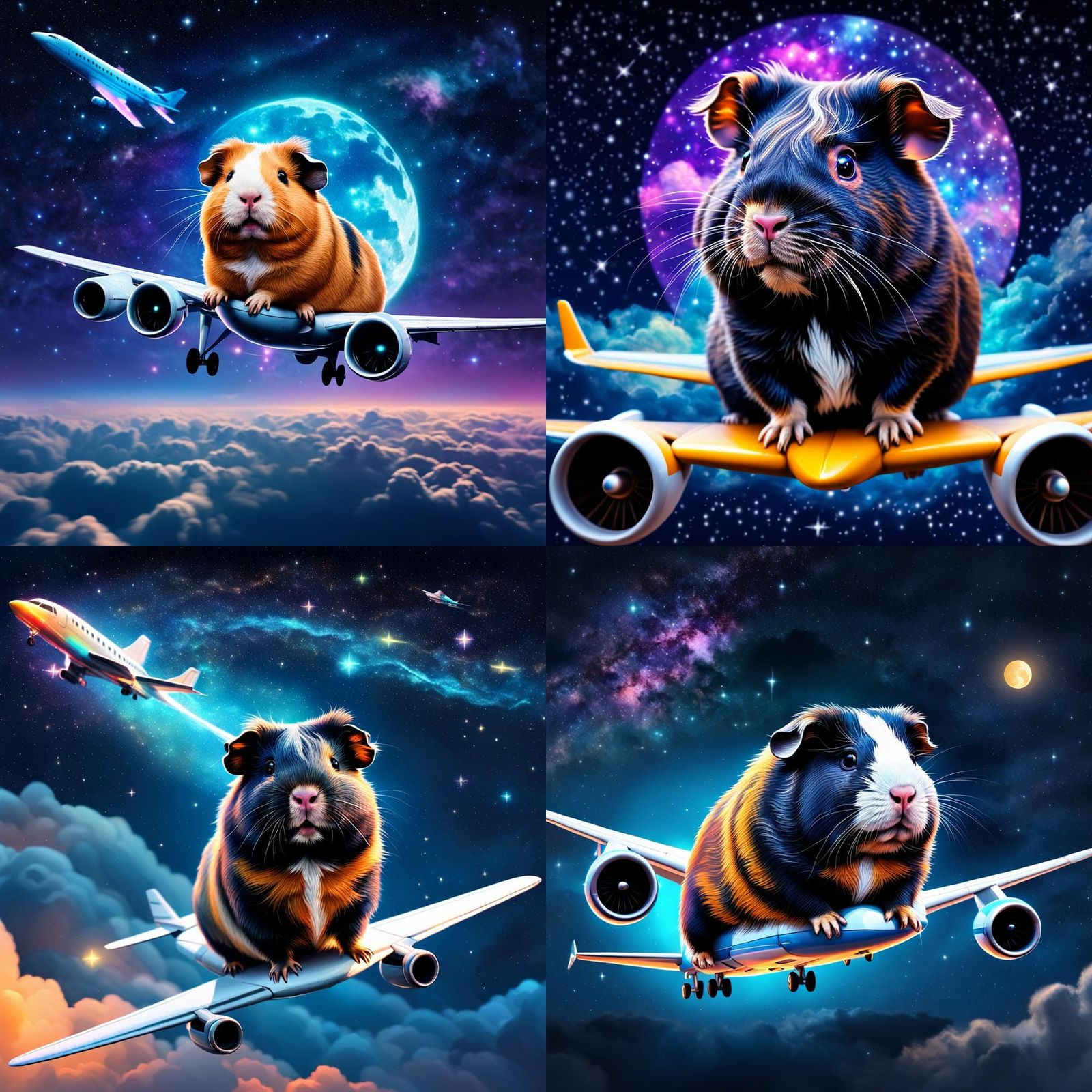 Guinea Pig Pilot: Cosmic Astral Illustration