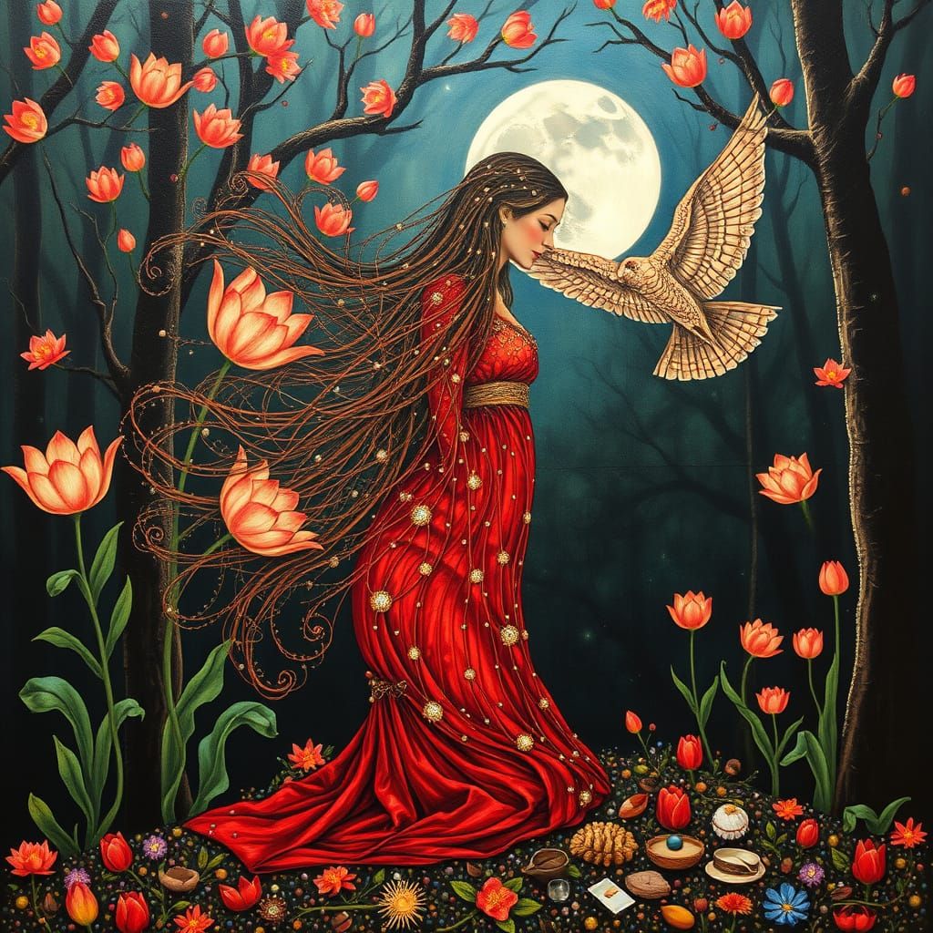 Psychedelic Utopia in Sacred Geometry Style