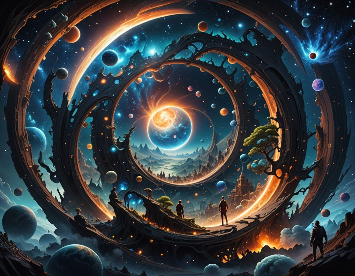 Cosmic Vortex in Infinite Worlds