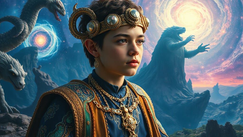 Morpheus as a Boy in a Dream Realm