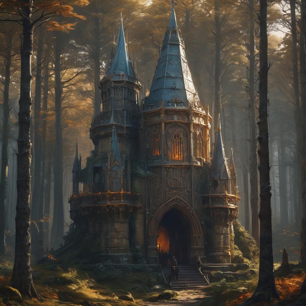 Mystical Medieval Spire Guarded by Knights: Fantasy Concept ...