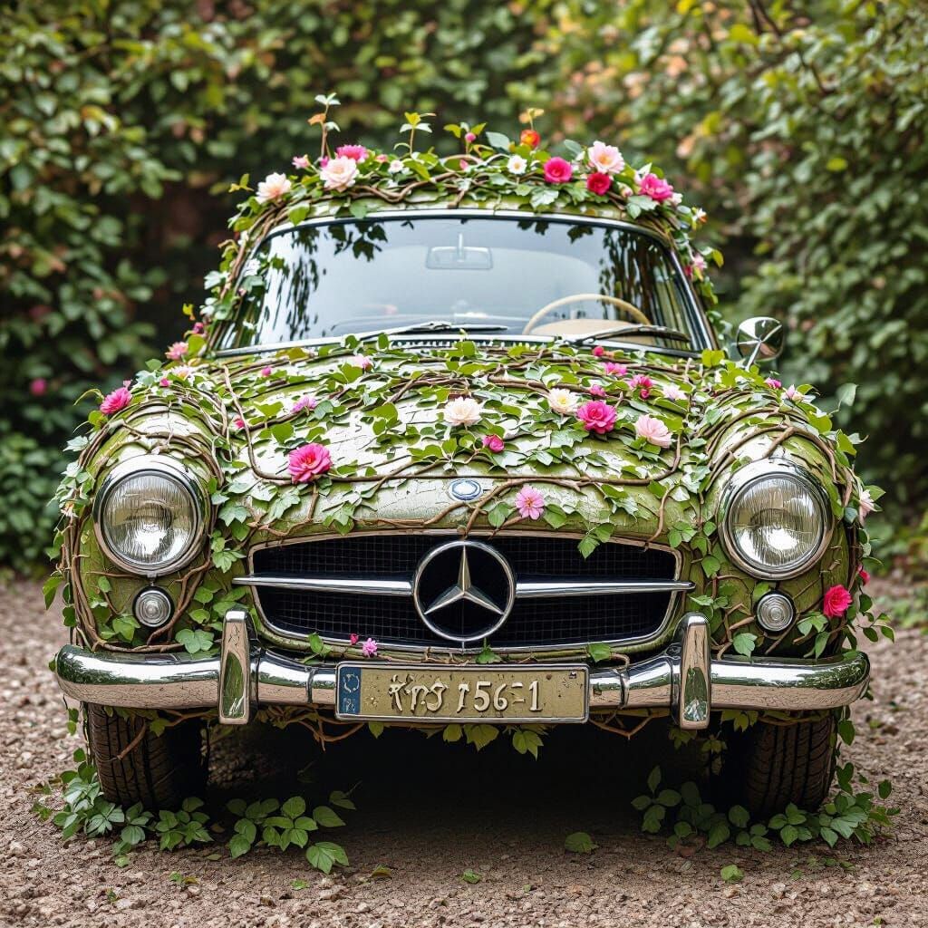 Botanical Mercedes Benz Living Sculpture