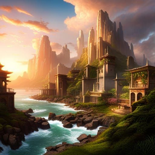 Cinematic Meditation Scene in 3D Game Style