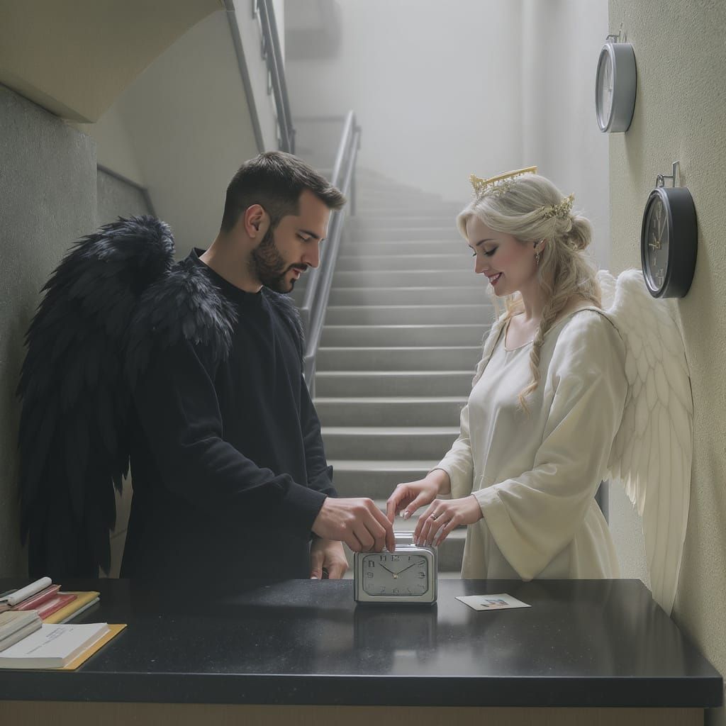 Angels Clocking In For Work