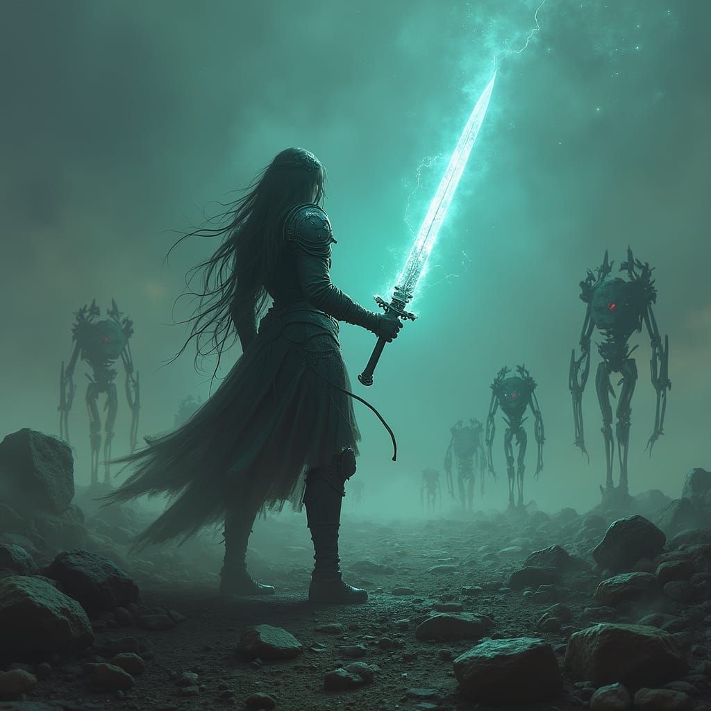 Aeldari Warrior's Grim Victory Over Necron Robots