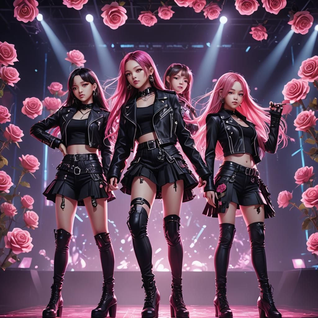 Blackpink Stage Performance in Anime 3D Art