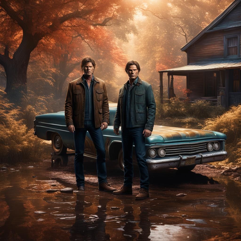 Sam and Dean Winchester: Detailed Matte Painting