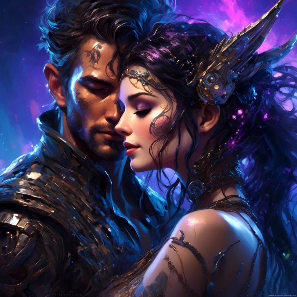 Borg and Cyborg Embrace in Post-Apocalyptic Cyberpunk