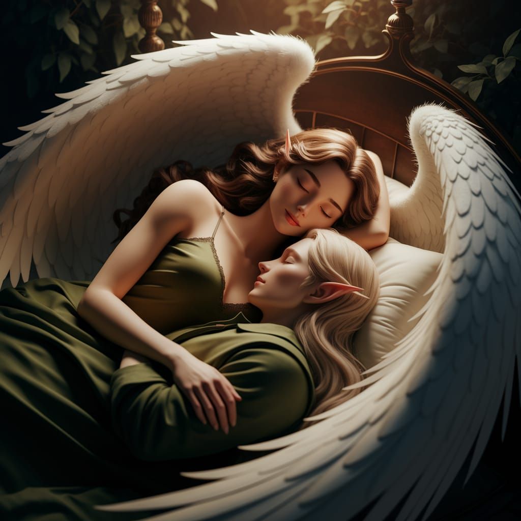 Sleeping Elf King in Warm Hues