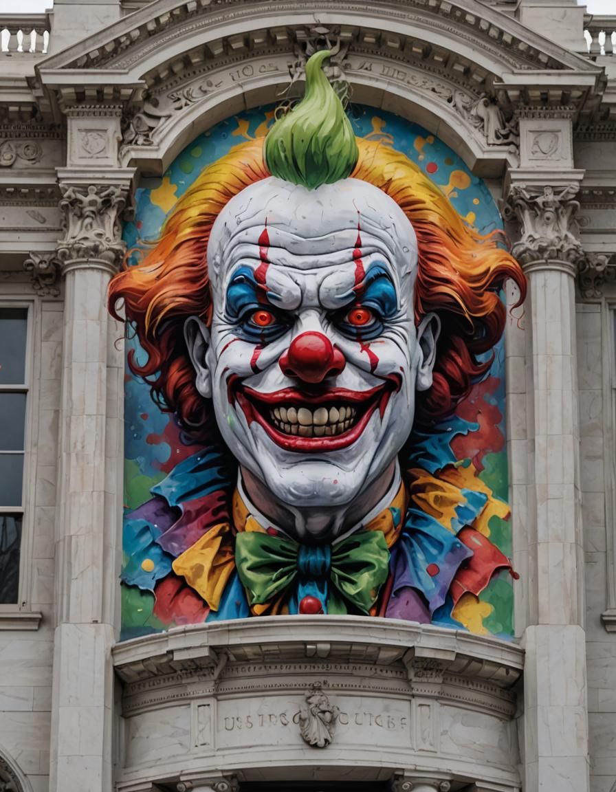 Capitol Building Transformed into Evil Clown Faces
