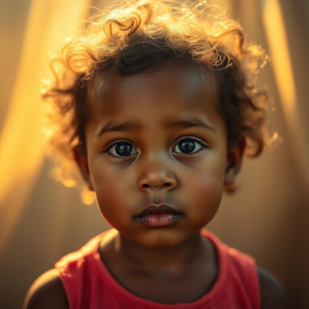 Child Portrait in Warm Golden Light
