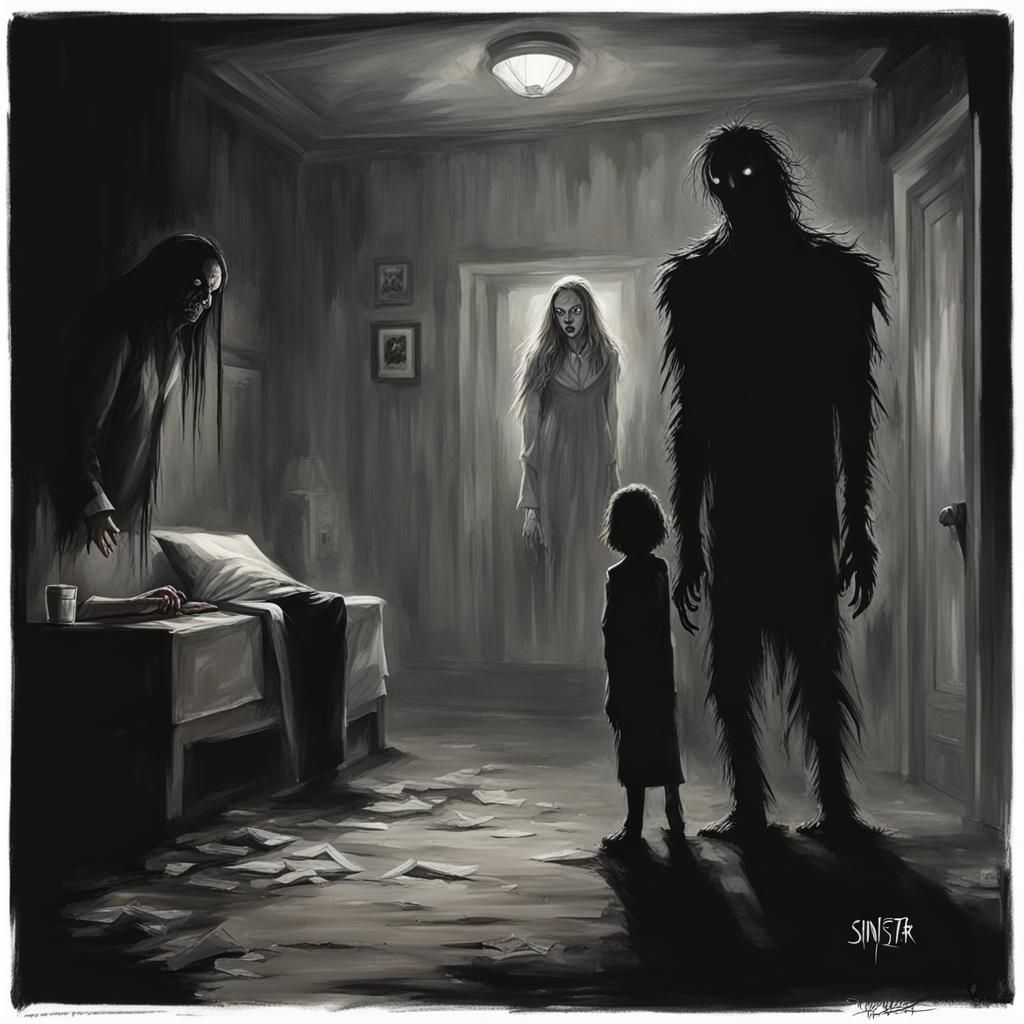 Sinister Horror Movie Scene by Rutkowski