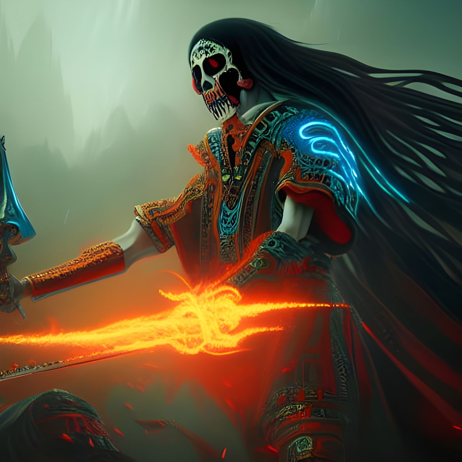 Epic Soul Reaper in Dark Fantasy Style