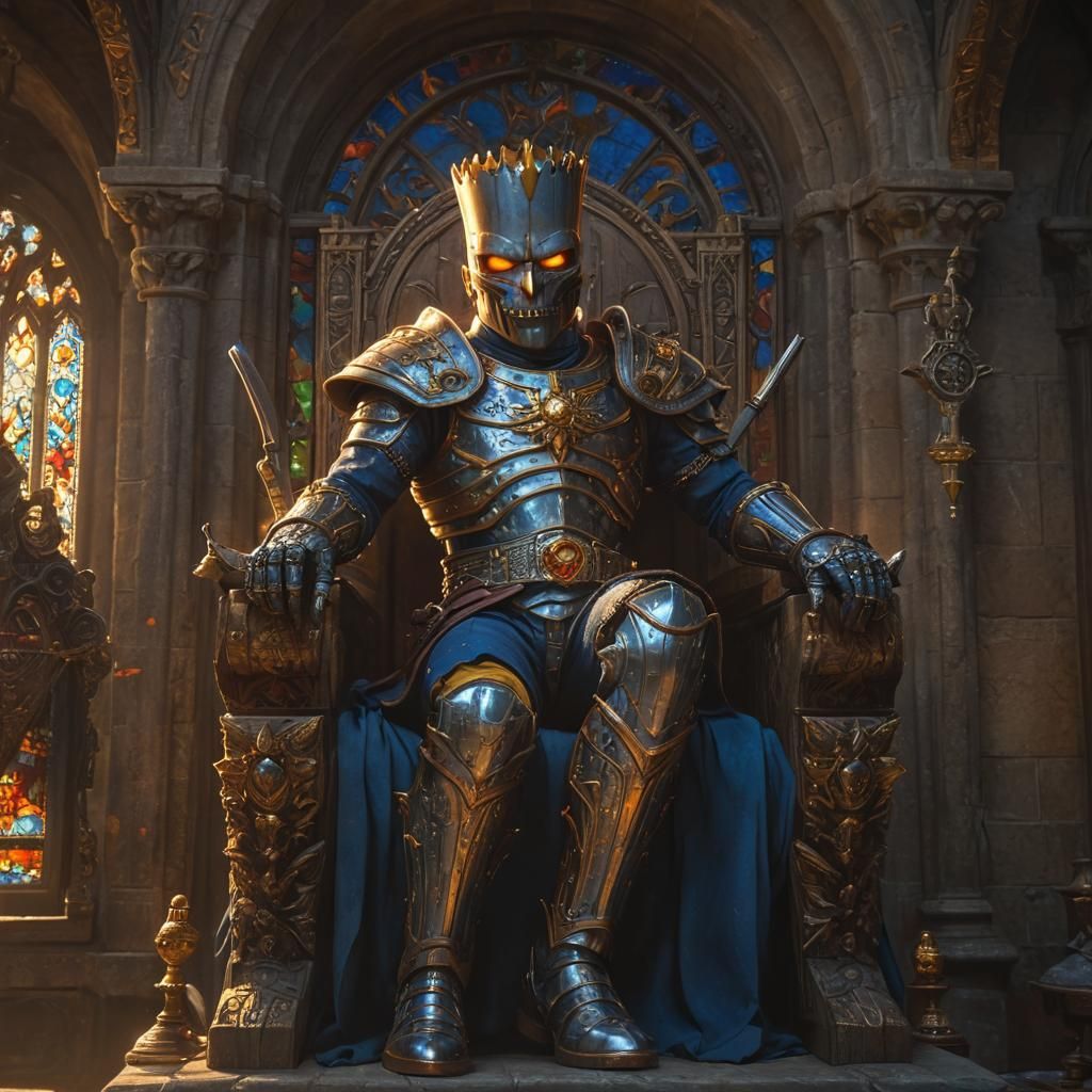 Furious Bart Simpson on Throne: Fantasy Concept Art