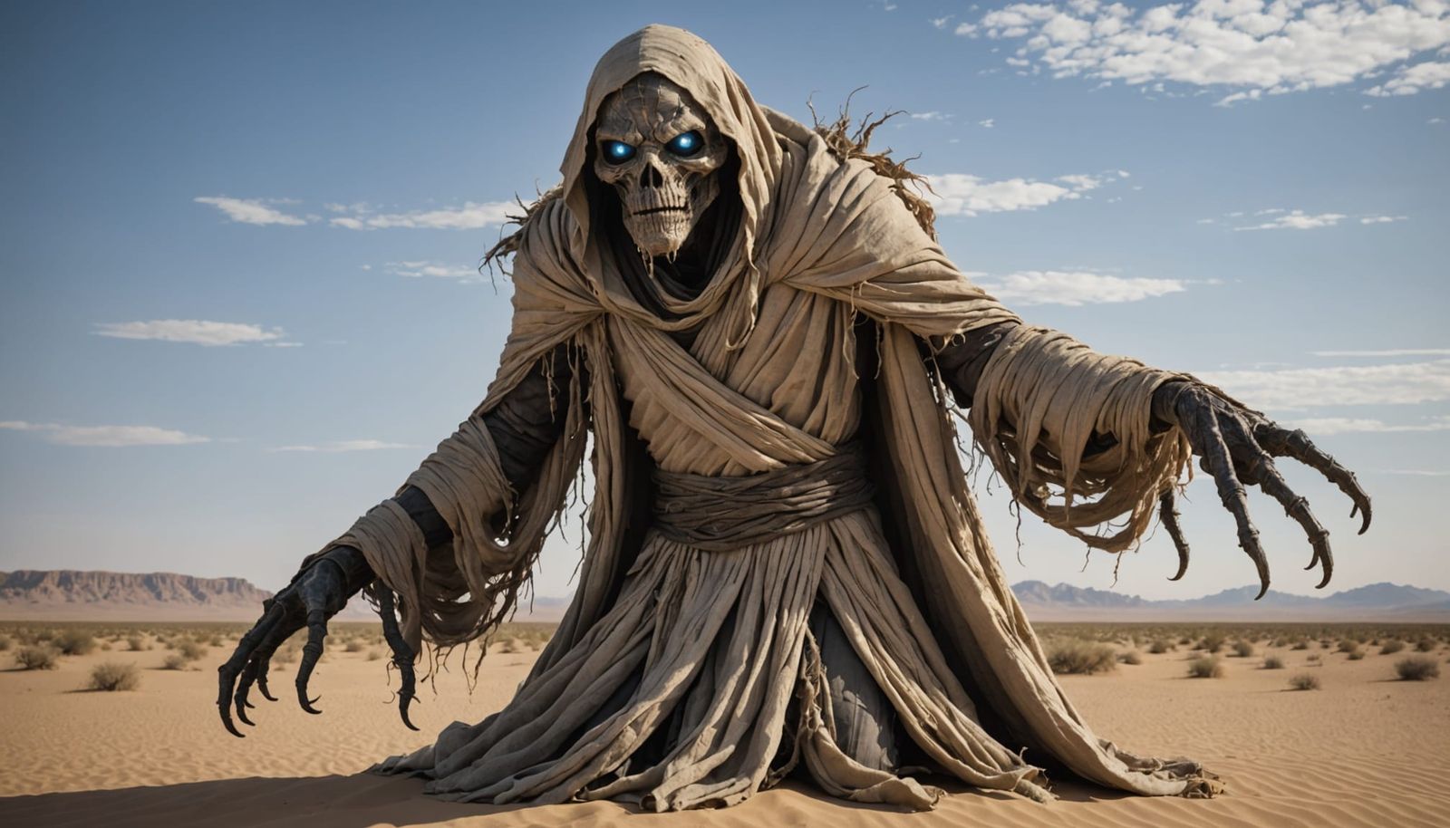 Tattered Desert Wraith in Dark Fantasy
