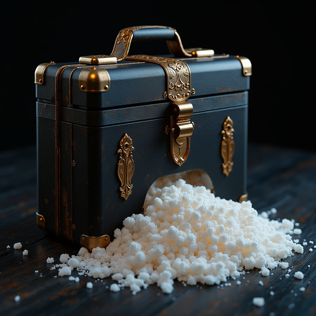 Mysterious Briefcase Overflowing with Sugar: Matte Painting