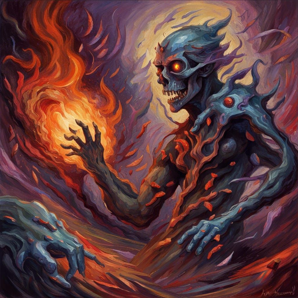 Void Gods Break Free: An Epic Post-Impressionist Battle