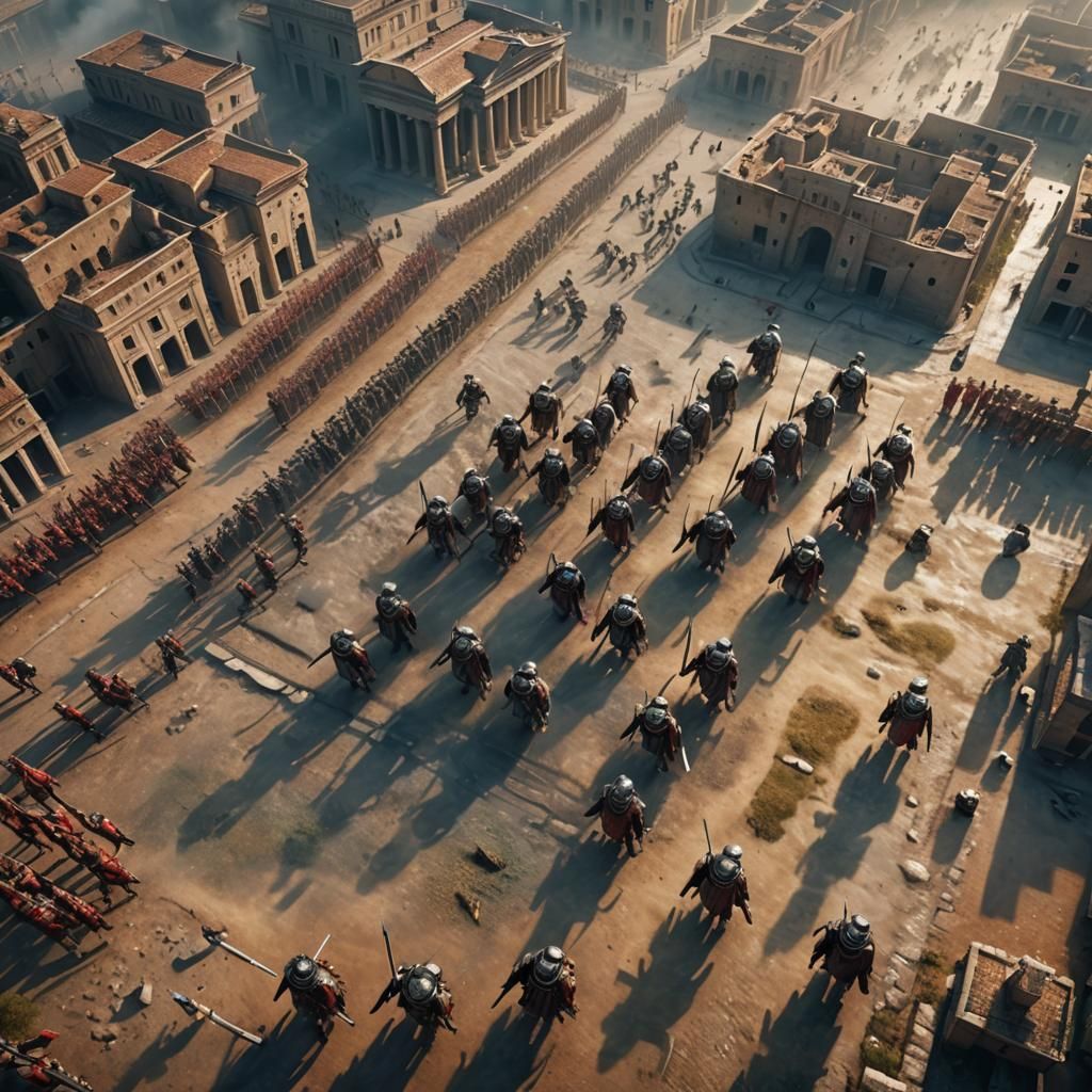 Roman Soldiers and Modern Drones: Hyperrealistic Concept Art