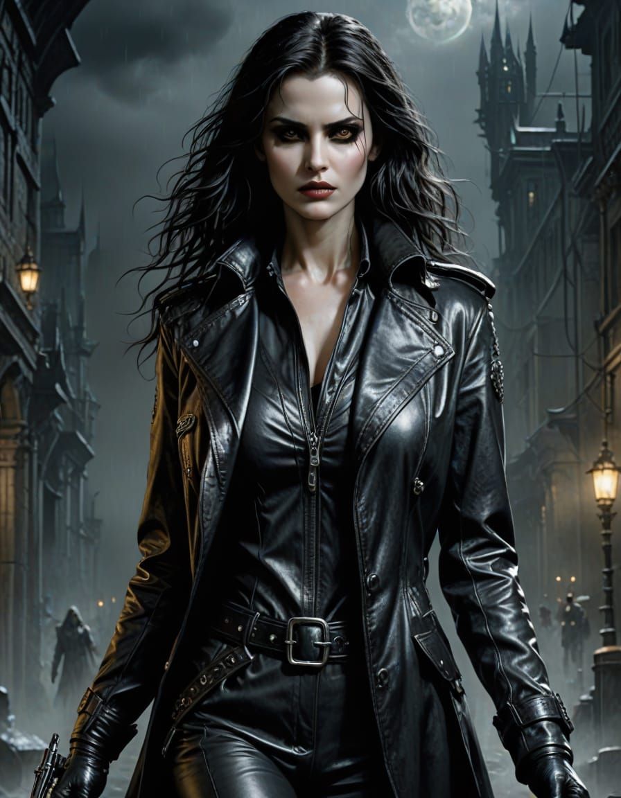 Vampire Portrait in Dark Gothic Style