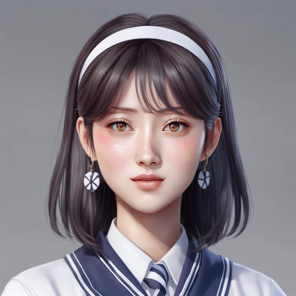 K-Pop Star Hirai Momo in Anime-Inspired School Uniform