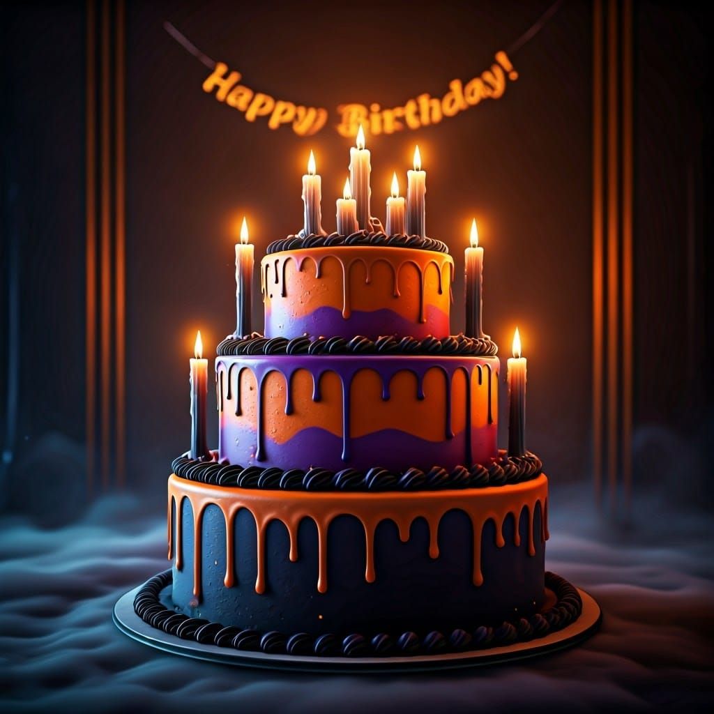 A Halloween birthday cake #4