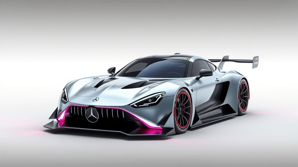 Futuristic Silver and Black AMG Mercedes E Performance CLR V...