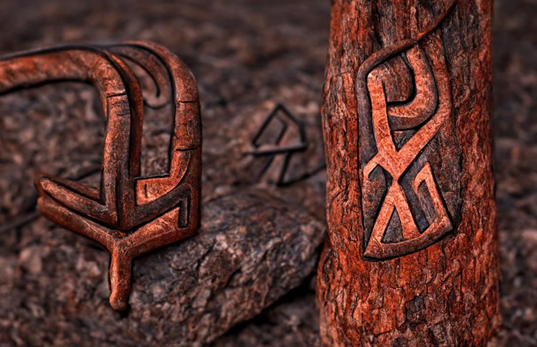 Detailed Nordic Runes and Glyphs in 3D