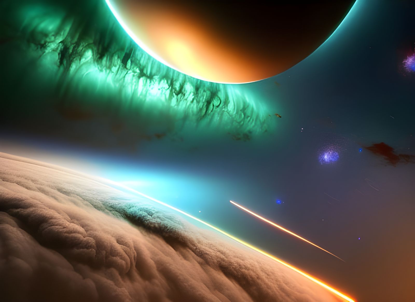 Spectacular Intergalactic Electrical Storm in 4K