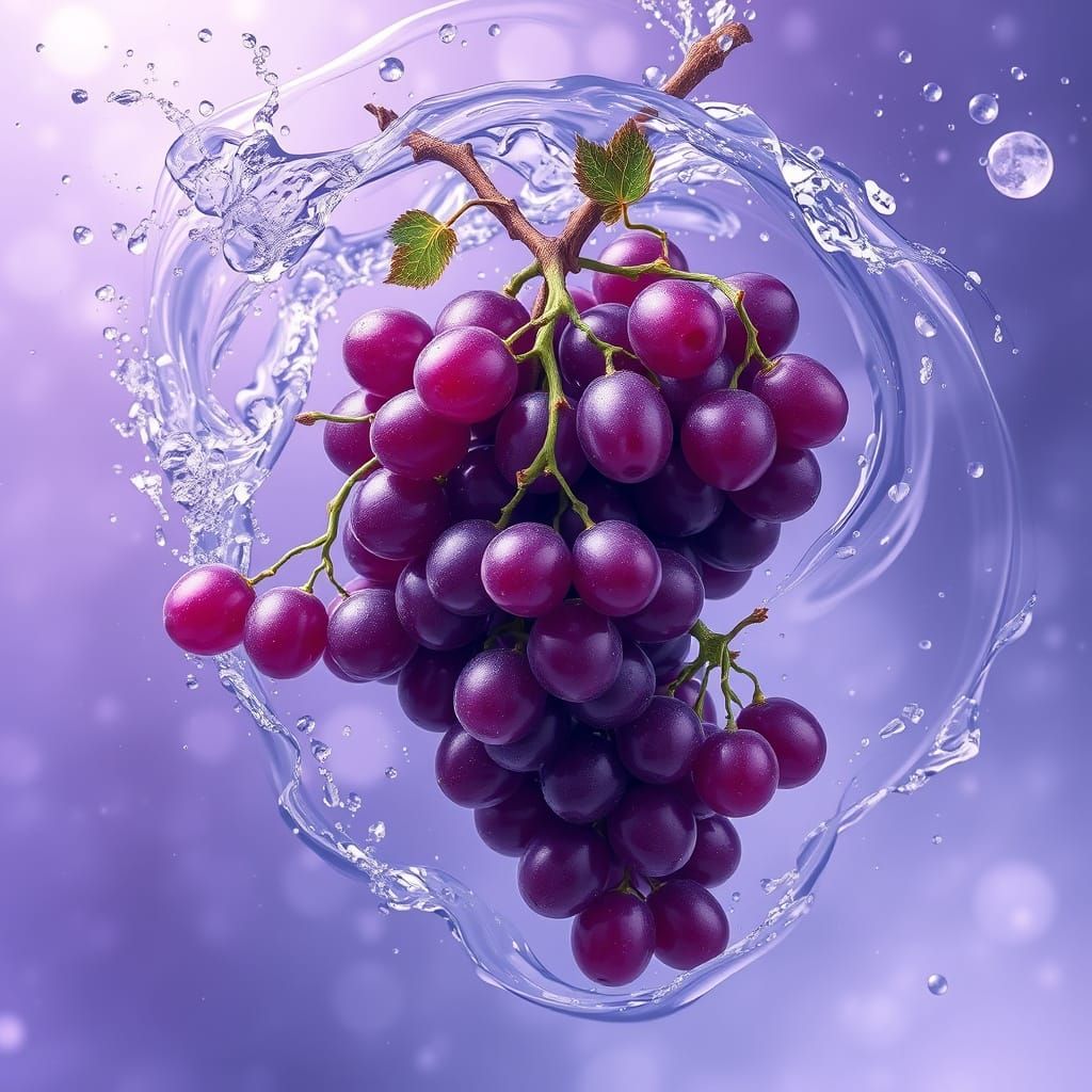 Ethereal Plum-Grapes Dance with Lavender Water