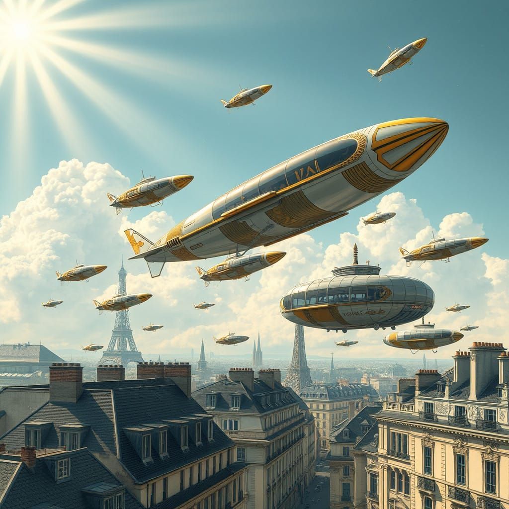 Luxury Aerial Transport in Belle Époque Futurism