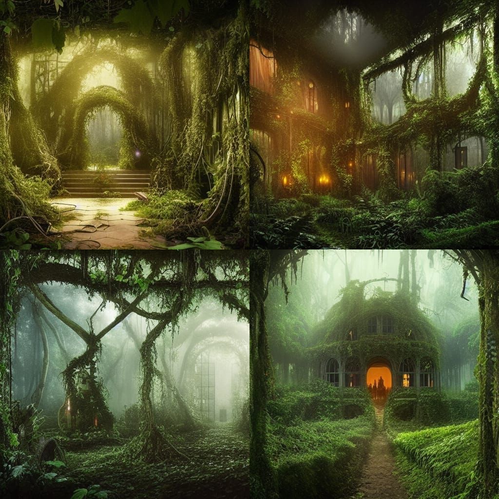 Overgrown Forest at Moonshine: A Lost Place