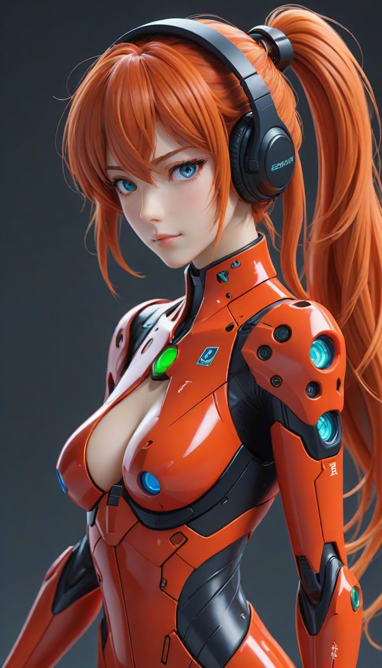 Asuka Langley Soryu in Detailed 3D Anime Art