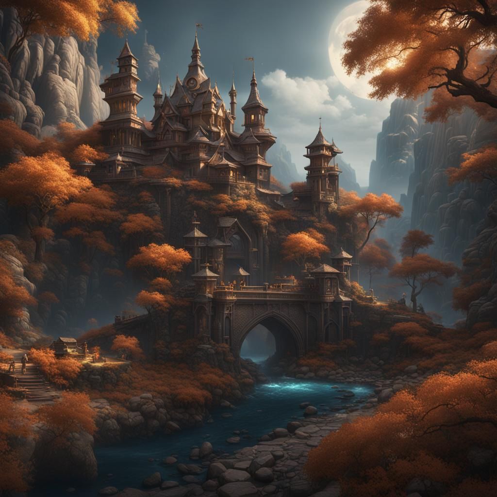 Weight 1000: Detailed Matte Painting in Deep Color