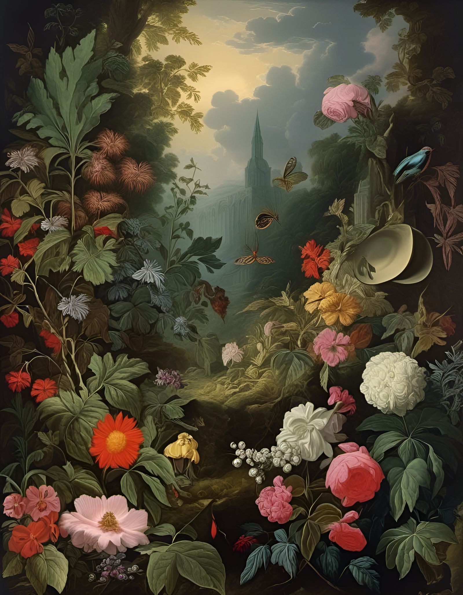 Magic Realism Flora and Flowers Illustration