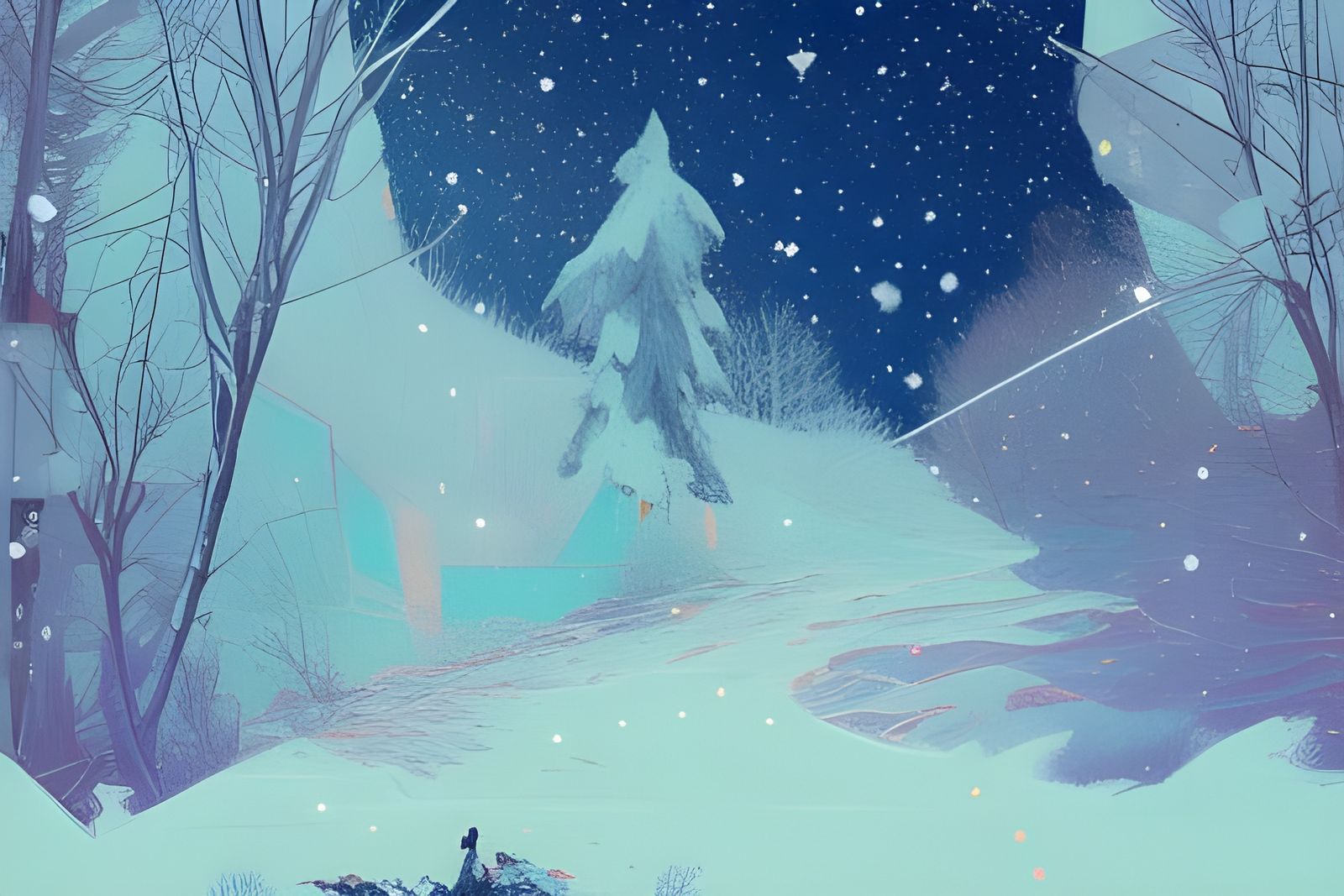 "the snow surrounds us"