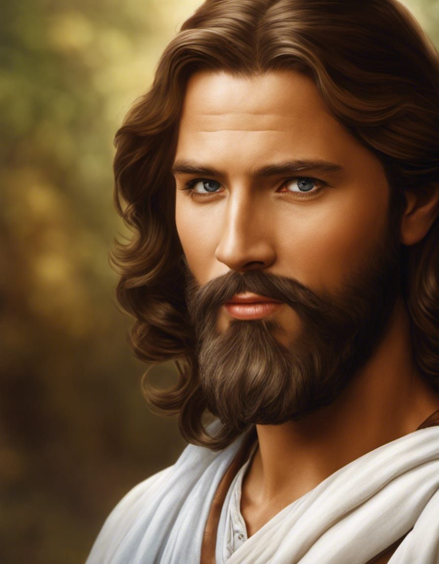 Compassionate Jesus Portrait with Empathetic Gaze