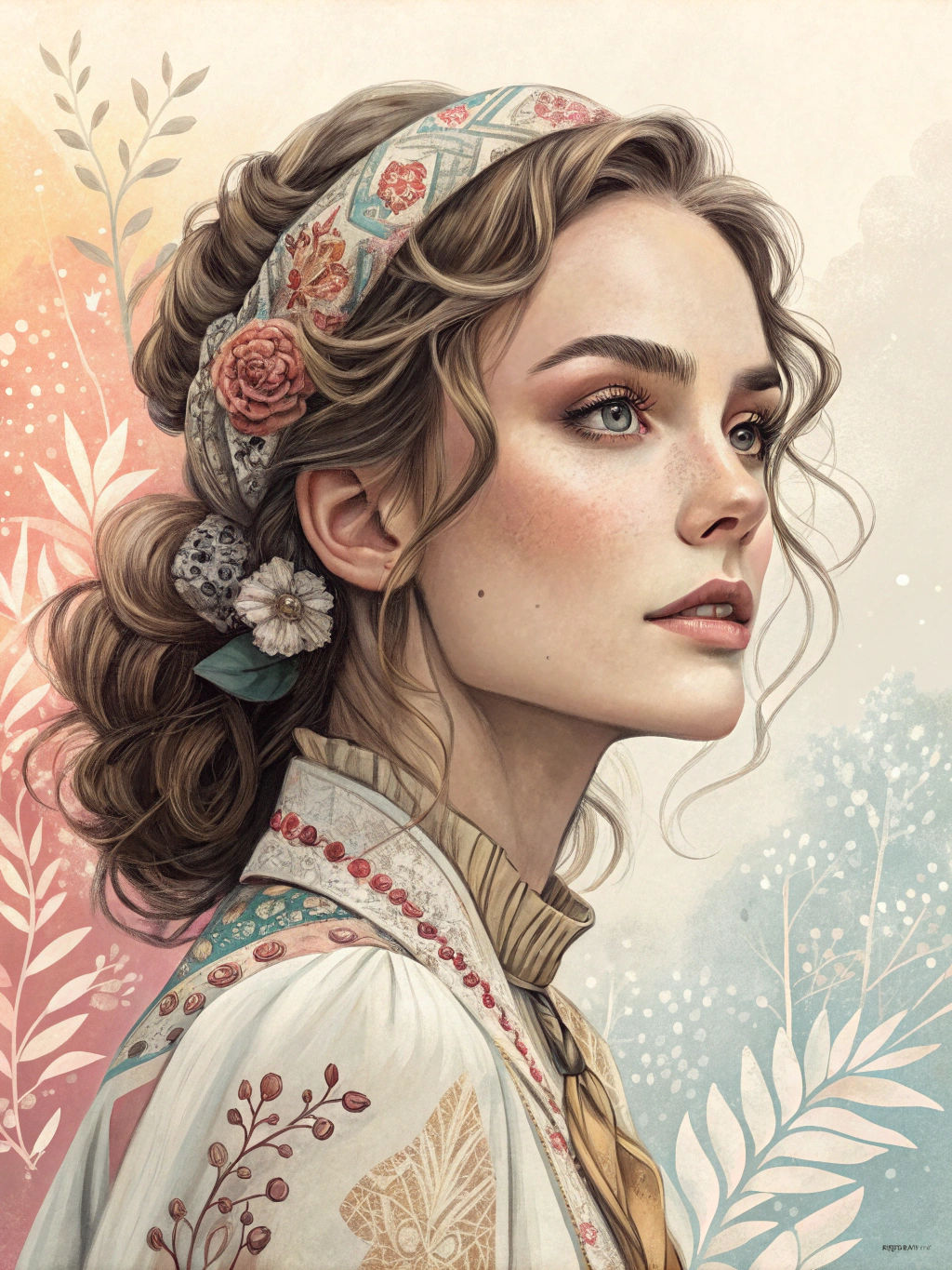 Beautiful Woman's Collage Portrait