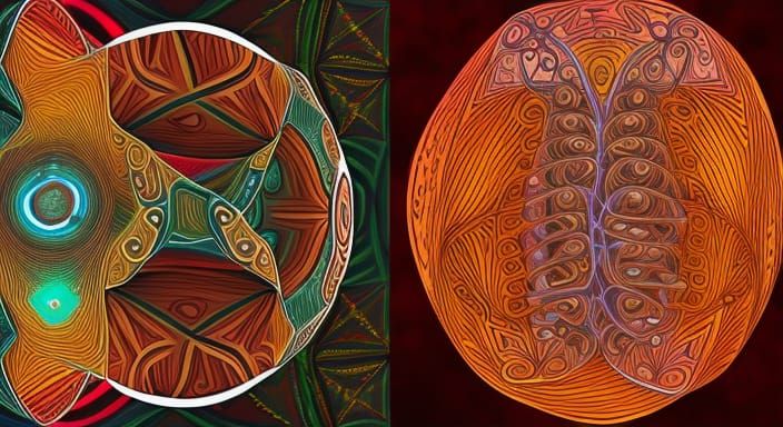 Complex Vector Fractal Art with 3D Shading