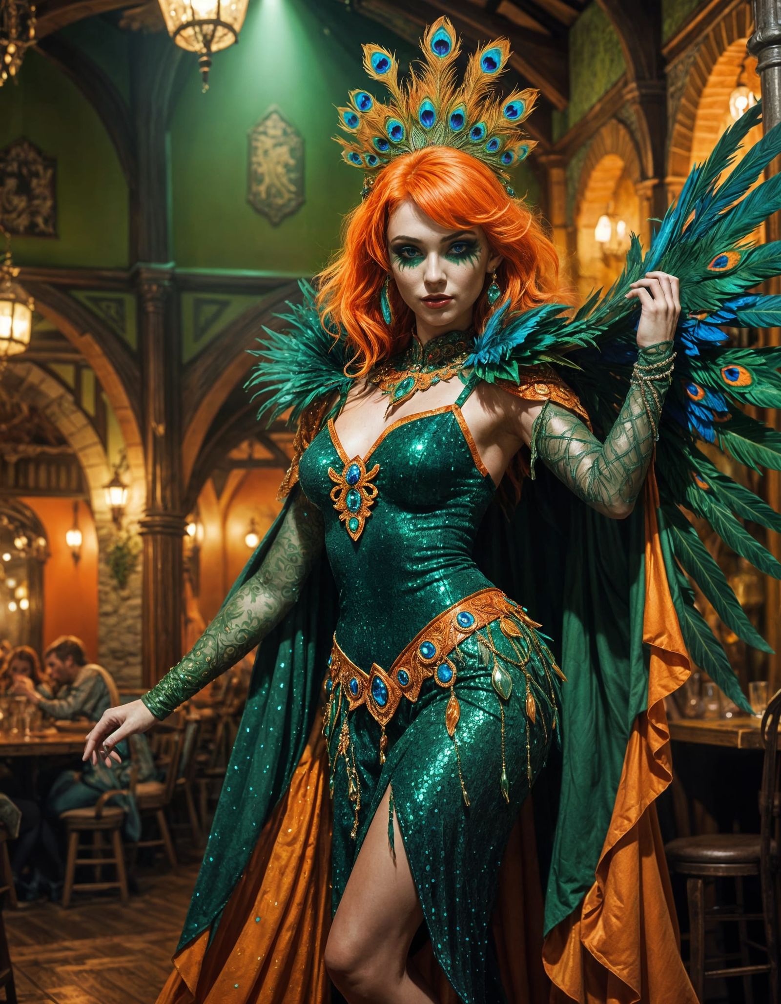 Goblin Pole Dancer in a Medieval Nightclub