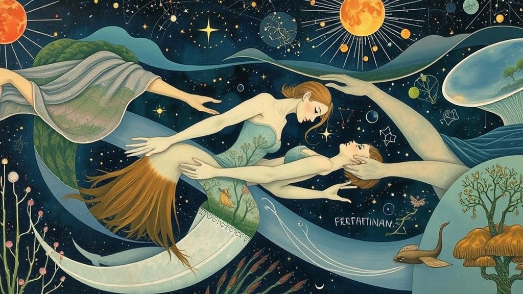 Dreamlike Mindscapes in Ethereal Mixed-Media Style