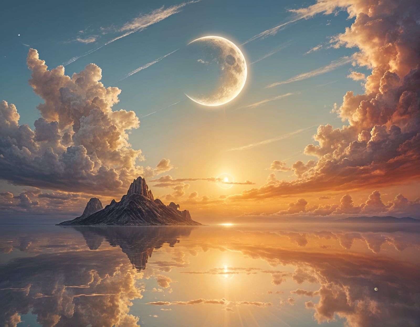 Sun and Moon Dance in Celestial Harmony