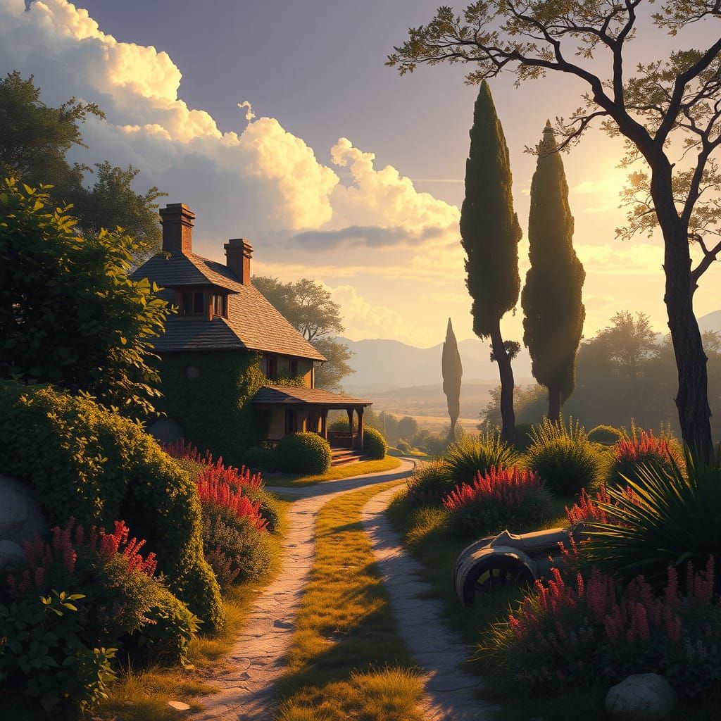 Serene Country Estate Hidden Among Whimsical Forest