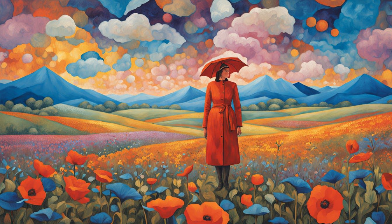 Surreal Garden Rain Shower of Light